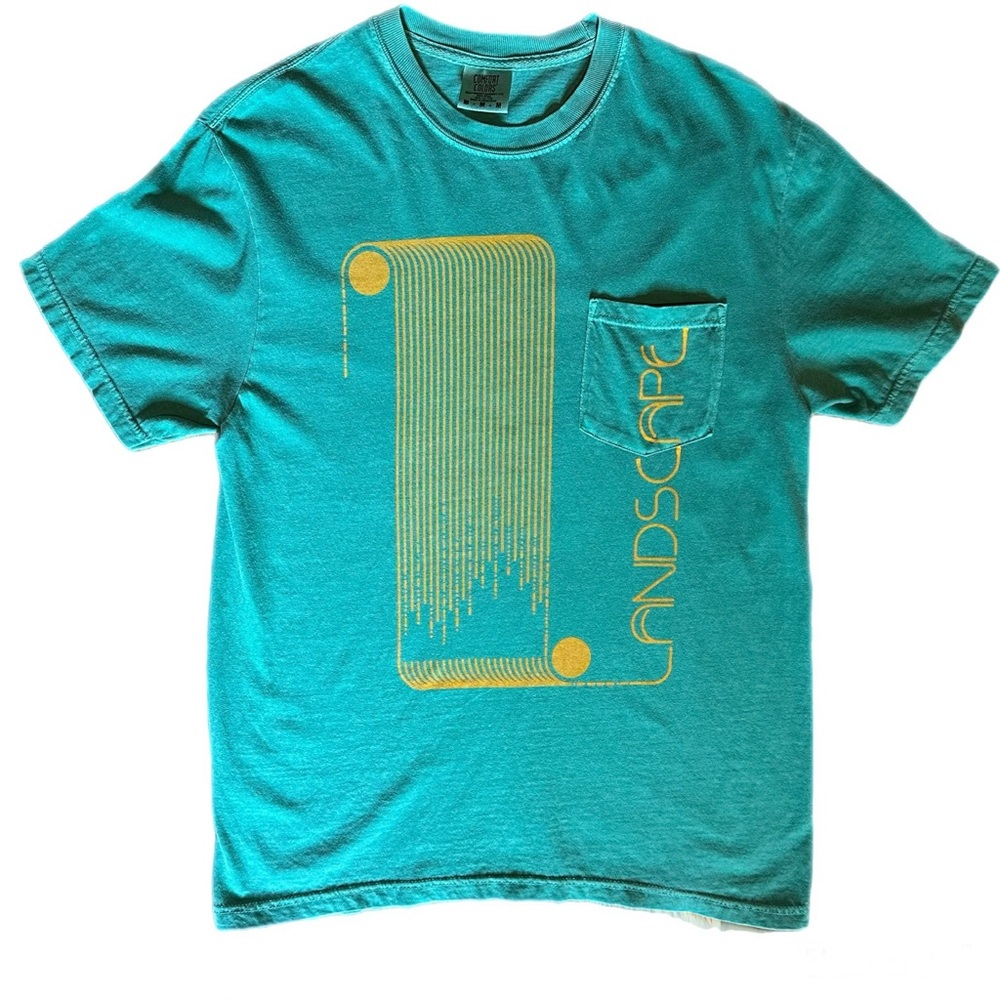 Comfort Colors Landscape Graphic Pocket Tee Green Size M